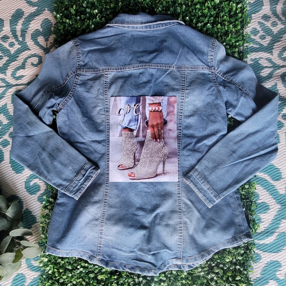 Blue Jean jacket with  Different selective styles